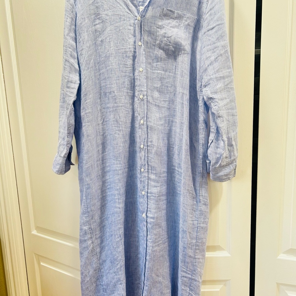 Frank & Eileen Women’s Light Blue Linen Dress